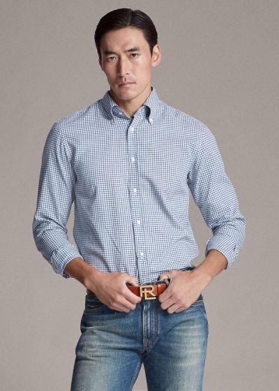 Camisa Ralph Lauren Hombre Azules - Gingham - VXIKT2163